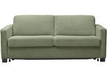 Schlafsofa HOME AFFAIRE "Vionelle, 2,5-Sitzer mit Kaltschaummatratze nach Wahl, Breite 186 cm", grün (turtle), B:186cm H:81cm T:98cm, 88% Polyester, 12% Polyacryl, Sofas, Schlafsofa, Dauerschläfer mit wahlweise Standard- oder Premium-Matratze