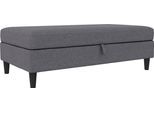 Stauraumhocker DOREL HOME "Hartford", grau, B:130cm H:43cm T:69cm, Hocker, Stauraumhocker, Polsterhocker mit Stauraum, frei im Raum stellbar, Sitzhöhe 43 cm
