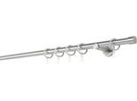 Gardinenstange MYDECO "20mm Cap Wandträger 6,5 cm", silber (edelstahlfarben), L:320cm, Gardinenstangen, Gardinenstange