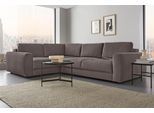 Ecksofa HOME AFFAIRE "Bloomfield, Breite 304cm, Mega Polsterecke mit viel Platz, L-Form", grau (taupe), B:224cm H:84cm T:304cm, 100% Polyester, Sofas, Ecksofa, extra tiefe Sitzfläche, wahlweise mit Sitztiefenverstellung
