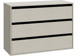 Schrankeinsatz FORTE, grau (grau textilnachbildung), B:98,7cm H:70,6cm T:39,6cm, Dekorfolie, Holzwerkstoff, Einlegeböden, Schrankeinsatz