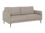 3-Sitzer "CR.450, Designsofa, edles Sofa, Loungesofa, Ledersofa, klares Design", bunt (graubeige, natur 044, 20), B:190cm H:85cm T:95cm, NaturLEDER OSKAR (echtes Rindsleder);Chenille COCO (72% Polyester 15% Baumwolle 13% Polyacryl), CREATION BY ROLF BENZ, Sofas, 3-Sitzer, Armlehne sehr schmal, Breite 190 cm, Alugussfuß Umbragrau