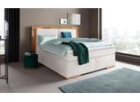 Boxspringbett HOME AFFAIRE "Cup", weiß (snow), B:210cm L:206cm, Bezug: Luxus-Microfaser (100% Polyester);Bezug: Microfaser (100% Polyester), Komplettbetten, Boxspringbett, mit Massivholzrahmen, mit Topper, in 2 Härtegraden, in 3 Breiten