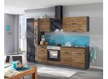 Herdumbauschrank KOCHSTATION "KS-Trier", grau (wotaneiche, grafit), B:60cm H:85cm T:60cm, Holzwerkstoff, Schränke, Herdumbauschrank, Breite 60 cm