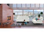 2-Sitzer CALIA ITALIA "Cezanne, italienisches Design trifft erstklassigen Sitzkomfort, Leder", weiß (370 bianco puro), B:180cm H:90cm T:109cm, Sofas, 2-Sitzer, Edles Designsofa in besonders langlebigen & pflegeleichten Lederarten