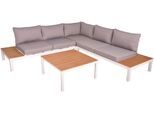 Gartenlounge-Set GARDEN PLEASURE "VALENTINA", grau, Sitzmöbel-Sets, Gartenlounge-Set