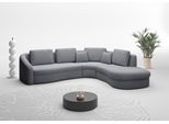 Ecksofa SIT & MORE "Jazz L-Form", grau (stone), B:303cm H:88cm T:274cm, 100% Polyester, Sofas, Ecksofa, In weiteren Größen erhältlich
