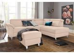 Ecksofa SIT & MORE "Arngast L-Form", beige (creme), B:245cm H:84cm T:194cm, Sofas, Ecksofa, inklusive Kopfteilverstellung und Federkern
