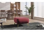 Polsterhocker SIT & MORE "Orient 1", rot, B:69cm H:43cm T:69cm, 100% Polyester, Hocker, Polsterhocker, goldfarbene Metallfüße