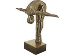 Dekofigur GILDE "Skulptur Cliffhanger Cliffhanger goldfarben H. 46,5 cm", goldfarben, B:56cm H:46,5cm T:17cm, Kunstharz, Dekofiguren, Dekofigur