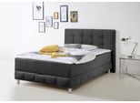 Boxbett HOME AFFAIRE "Vaasa", grau (schiefer), B:154cm L:230cm, Komplettbetten, Boxbett, inkl. Bettkasten & Topper, XXL-Ausführung, Überlänge 220 cm