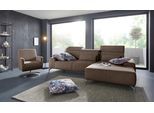 Ecksofa SIT & MORE "Gizeh L-Form", braun (chocco), B:289cm T:178cm, Sofas, Ecksofa, Fußhöhe 15 cm, inklusive Sitztiefenverstellung und Kopfteilverstellung