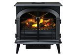 Elektrokamin DIMPLEX "Stockbridge", schwarz, B:62cm H:66cm T:39cm, Elektrokaminöfen, Elektrokamin, schwarz, mit Heizung, Fernbedienung, 3D Optimyst Flammeneffek