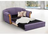 2-Sitzer HOME AFFAIRE "Milano, Schlafsofa im Landhaus-Stil, bequem, Liegefläche 188/124cm", lila (flieder), B:174cm H:87cm T:88cm, Chenille (70% Polyacryl, 30% Polyester) auf Korpus und Zierkissen, Sitz und Rücken im Blumenmuster »Paradise« (100% Polyester), Sofas, 2-Sitzer, mit Bettfunktion