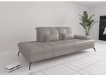 Recamiere SIT & MORE "Amica, inkl. Sitztiefenverstellung und Armteilverstellung", grau (light grau), B:231cm H:90cm T:122cm, Sofas, Recamiere, wahlweise mit Kopfteilverstellung und Stauraum