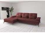 Ecksofa SIT & MORE "Amica, L-Form, inkl. Sitztiefenverstellung & Armteilverstellung", rot (merlot), B:279cm H:90cm T:185cm, Sofas, Ecksofa, wahlweise mit Bettfunktion, Bettkasten und Kopfteilverstellung