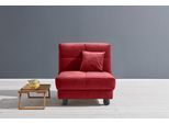 Schlafsofa ELL + ELL "Tilda", rot, B:85cm H:90cm T:100cm, 100% Polyester, Sofas, Schlafsofa, Breite 85 cm, inkl. 1 Zierkissen