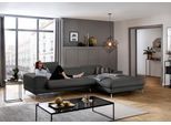 Ecksofa W.SCHILLIG "piedroo, Designsofa mit tollem Sitzkomfort, bequem und elegant, L-Form", grau (anthrazit z69), B:303cm H:70cm T:193cm, Longlife Xtra-Leder Z69: Das feinnarbige, gedeckte Softleder Z69 besticht durch seine außergewöhnliche Weichheit im trendigen »Vintage-Look«, Hautstärke 0, 9 - 1, 1 mm, Sofas, Ecksofa, Kopfteilverstellung, wahlweise mit Sitztiefenverstellung, Breite 303cm