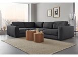 Ecksofa HOME AFFAIRE "Bloomfield, Breite 304cm, Mega Polsterecke mit viel Platz, L-Form", braun (obsidian), B:224cm H:84cm T:304cm, 100% Polyester, Sofas, Ecksofa, extra tiefe Sitzfläche, wahlweise mit Sitztiefenverstellung