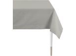 Tischdecke APELT "4362 Rips - UNI" Gr. 4, grau, B:140cm L:250cm, Baumwolle, Polyester, Tischdecken, Tischdecke, Wasser- und Schmutzabweisend
