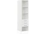 Seitenschrank IMPULS KÜCHEN "Valencia", Breite/Höhe: 50/190,7 cm, mit Soft-Close", weiß, B:50cm H:190,7cm T:57,6cm, Dekorfolie, Holzwerkstoff, Schränke, Seitenschrank, vormontiert, mit Schubkästen, mit verstellbaren Fachböden