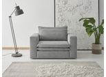 Loveseat HOME AFFAIRE "PIAGGE", grau (hellgrau), B:125cm H:83cm T:91cm, Sessel, Loveseat, Hochwertiger Cord, trendiger Loveseat