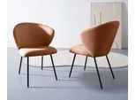 Esszimmerstuhl "Galilea", braun (caramel), B:63cm H:84cm T:64cm, Polyester, LEGER HOME BY LENA GERCKE, Stühle, Esszimmerstuhl, mit elegantem Strukturstoffbezug und stabilem Metallfuß