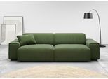 Big-Sofa HOME AFFAIRE "Glimminge auch in Breitcord, Feincord + Easy care-Bezug", grün (oliv), B:254cm H:71cm T:101cm, 95% Polyester, 5% Nylon, Sofas, Big-Sofa, besondere Kedernähte Zierkissen