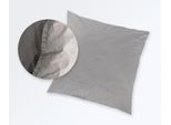 Kissenbezüge PRIMERA "Kissenbezüge »Stone Washed«, Primera (2 Stück)", grau (kitt), B:80cm L:80cm, Renforcé, Obermaterial: 100% Baumwolle, Kissenbezüge, Kissenbezüge, mit Stone-Washed Optik