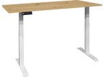 Schreibtisch MÄUSBACHER "Big System Office", weiß (weiß matt, asteiche, weiß matt, asteiche), B:120cm, Tische, Schreibtisch, Breite 120 cm, elektrisch höhenverstellbar