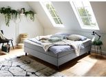 Boxbett "Happy", grau, B:180cm L:200cm, Bettgestell und seitliche Einfassung der Matratzen: Strukturstoff, 100% Polyester;Spiegelfläche der Matratze: 100% Polyester;Topper: 100% Polyurethan, Bezug (100% Polyester);Bezug Kopfkissen und Steppdecke: Microfaser (100% Polyester), waschbar bis 95C;Füllung Kopfkissen und Steppdecke: silikonisierte Hohlfaser (100% Polyester), anti-alergisch, ATLANTIC HOME