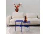 Beistelltisch SPINDER DESIGN "MIRA LOW", blau (ultramarine, ultramarine, ultramarine, ultramarine, ultramarine, ultramarine), B/H/T: 40cm x 45cm x 40cm, Tische, Beistelltisch, Beistelltisch aus Stahl