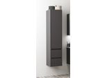 Hochschrank WELLTIME "Urban", grau, B:35cm H:160cm T:35cm, FSC-zertifizierter Holzwerkstoff, Schränke, Hochschrank, Schubladen mit Softclose, Glaseinlegeböden, Schubladenfront geriffelt