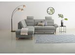 Ecksofa HOME AFFAIRE "Westerland L-Form", grau (hellgrau), B:238cm H:90cm T:213cm, 100% Polyester, Sofas, Ecksofa, Federkern-Polsterung, wahlweise mit Bettfunktion, Bettkasten