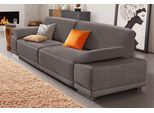 3-Sitzer SIT & MORE "Coria", grau (elefant), B:215cm H:80cm T:99cm, Kunstleder SOFTLUX;Struktur ( 100% Polyester);Struktur fein ( 90% Polyester; 10% Polyamid);Luxus-Microfaser ALTARA NUBUCK (100% Polyester), Sofas, 3-Sitzer