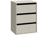 Schrankeinsatz FORTE, grau (grau textilnachbildung), B:51cm H:70,6cm T:39,6cm, Dekorfolie, Holzwerkstoff, Einlegeböden, Schrankeinsatz