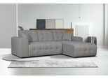 Ecksofa HOME AFFAIRE "Nosia L-Form", grau (hellgrau), B:234cm H:85cm T:163cm, 100% Polyester, Sofas, Ecksofa, incl. 2 Zierkissen, mit feiner Steppung