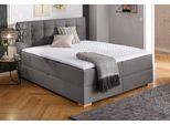 Boxbett HOME AFFAIRE "Olivet mit Bettkasten", grau, B:174cm L:210cm, Komplettbetten, Boxbett, in 4 Farben, 4 Breiten, 2 Matratzenarten, auch in Überlänge 220 cm