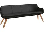 Essbank MUSTERRING "Tavia", schwarz (schwarz, wildeiche), B:200cm H:87cm T:66cm, Sitzbänke, Essbank, Stativgestell Wildeiche massiv geölt, Breite 180, 200 oder 220 cm