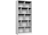 Standregal WIMEX "Joker", weiß, B:90cm H:198cm T:38cm, Regale, Standregal, Bücherregal, Mehrzweckregal mit vielen Fächern, 198cm hoch, 90cm breit