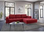 Ecksofa SIT & MORE "Bendigo L-Form", rot, B:284cm H:87cm T:175cm, Sofas, Ecksofa, inklusive Sitztiefenverstellung, Bodenfreiheit 15 cm, 2 Fußfarben
