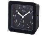 Funkwecker FILIUS ZEITDESIGN, schwarz, Wecker, Funkwecker, Wecker, Schlafzimmer, Leuchtzeiger, Beleuchtung, Weckwiederholung