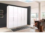 Falttürenschrank WIEMANN "Loft", weiß (weiß, weiß), B:250cm H:236cm T:58cm, Schränke, Falttürenschrank, Glasfront