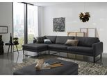 Ecksofa 3C CANDY "Aidan modernes Sofa in aktueller Formensprache, bequem, L-Form", grau (graphit), B:318cm H:81cm T:154cm, 59, 7% Polyester / 34, 4% Polyacryl / 5, 9% Viskose, Sofas, Ecksofa, eleganter Stil mit hohem Sitzkomfort, auch mit Lederbezug
