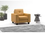 Sessel HOME AFFAIRE "Varese", curry, B:96cm H:91cm T:90cm, Sessel, Sessel, Kreuznaht in beige