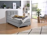 Boxspringbett HOME AFFAIRE, grau, B:138cm L:209cm, Komplettbetten, Boxspringbett, inklusive Komfortschaum-Topper