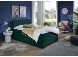 Boxspringbett HOME AFFAIRE "Fornoli", blau (nachtblau), B:140cm L:210cm, Komplettbetten, Boxspringbett, inkl. Topper und Bettkasten, H3 in zwei Matratzenarten
