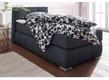 Boxspringbett HOME AFFAIRE "Chelles", grau (anthrazit), B:107cm L:225cm, Samtoptik (100% Polyester);Bezug der Spiegelfläche Matratzendrell aus 100% Polyester;Struktur fein 100% Polyester), Komplettbetten, Boxspringbett, inkl. Kaltschaumtopper, in 5 Breiten und 3 Matratzenarten