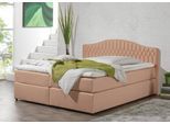 Boxspringbett MAINTAL, braun (cappuccino), Liegefläche B/L: 180cm x 200cm, H2 + H2, Bonnell-Federkernmatratze, Seitliche Einfassung Unterbox und Obermatratze: Mikrovelours (100% Polyester);Spiegelfläche der Unterbox und Obermatratze: 100% Polyester, Komplettbetten, Boxspringbett, in diversen Ausführungen