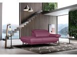 Ottomane EGOITALIANO "Anais, erstklassiges Designsofa, Breite 179 cm, Fußfarbe schattengrau", lila (violett), Sofas, B/H/T: 179cm x 74cm x 106cm, Leder NUVOLE, Ottomane links, Armlehne rechts, LEDER -Artikel BULL – Kat. B: Der Artikel BULL ist ein geschliffenes, pigmentiertes und behandeltes Rindsleder mit einer Dicke von 1, 3-1, 5 mm. Dieses Leder zeigt eine ziemlich weiche Hand mit einem halb un
